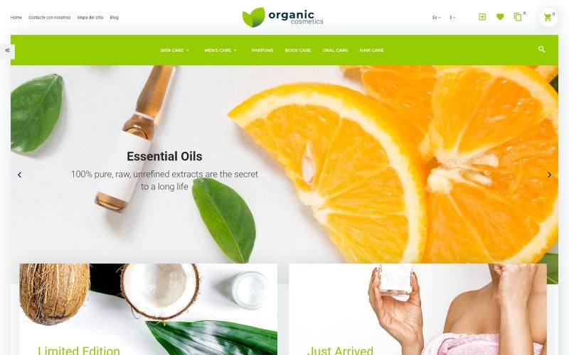 Organic Cosmetics - Beauty Treatment Store Theme PrestaShop