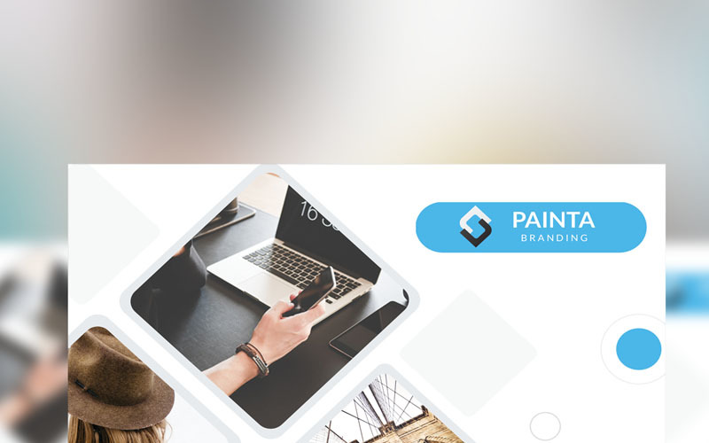 Painta - Vállalati szórólap - Vállalati-azonosság sablon