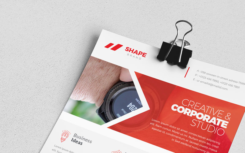 Download Фирменный стиль "Shape Band -  Flyer - Corporate Identity Template" / Shape Band -  Flyer - Corporate Identity Template - Фирменный стиль на тему графика flyer corporate corporate creative flyer travel business card card liflet computer internet stationery id kit blue hi-quality official symple green