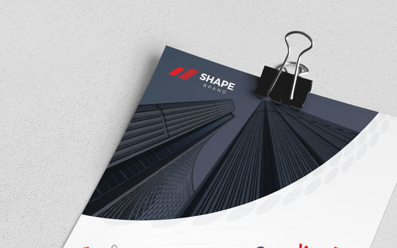 Download Фирменный стиль "Shape Band -  Flyer - Corporate Identity Template" / Shape Band -  Flyer - Corporate Identity Template - Фирменный стиль на тему графика flyer corporate corporate creative flyer travel business card card liflet computer internet stationery id kit blue hi-quality official symple green