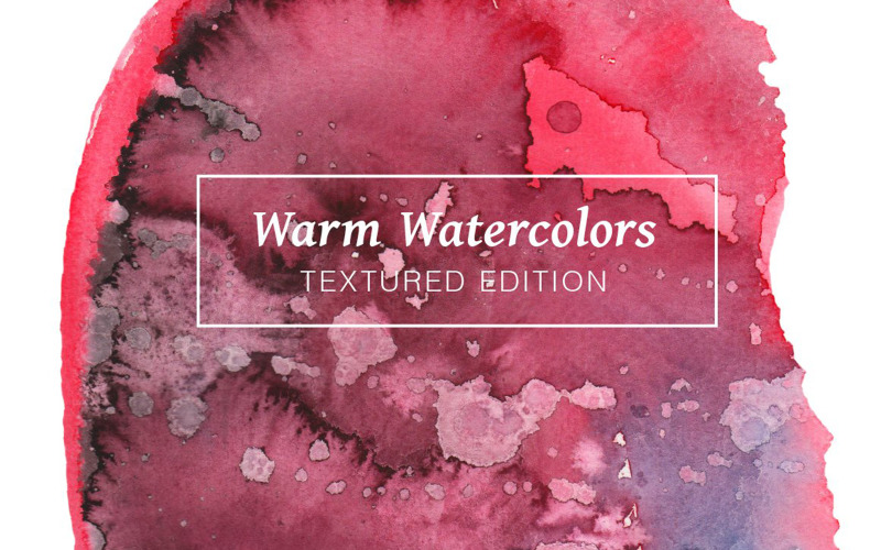 Download Иллюстрация "Warm Textured Watercolors - Illustration" / Warm Textured Watercolors - Illustration - Иллюстрация на тему графика watercolor watercolour warm red pink purple texture textures textured abstract paint background