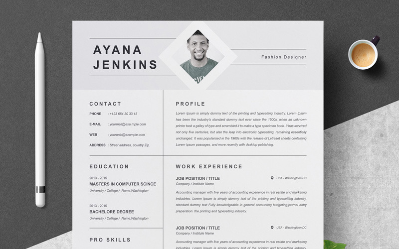 Modelo de currículo Ayana