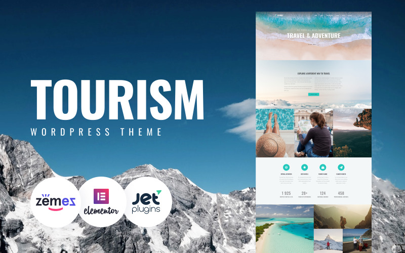 Closez - Tema moderno do elemento WordPress de turismo de uma página