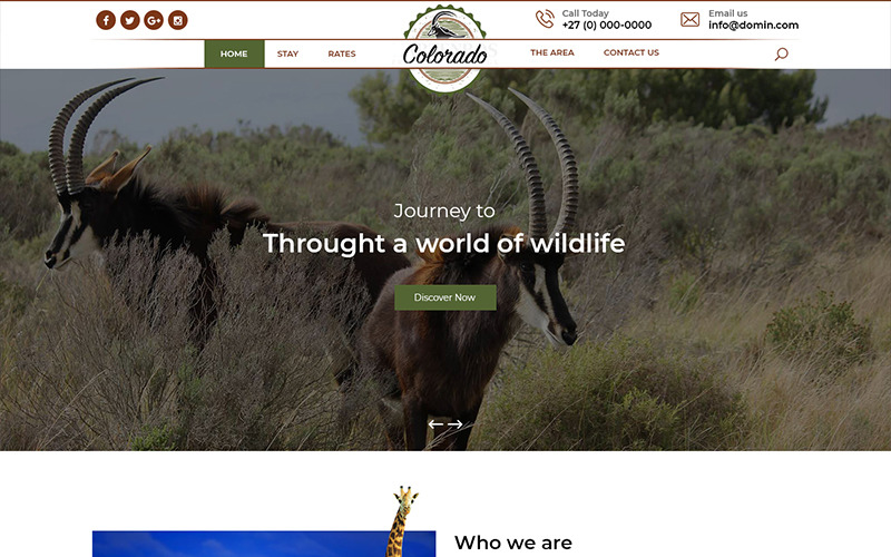 Download PSD шаблон "Colorado - Zoo PSD Template" / Colorado - Zoo PSD Template - PSD шаблон на тему зоопарк zoo theme template psd photoshop