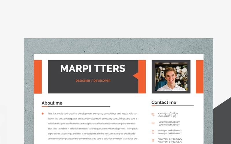Creative Cover Letter and Resume Template