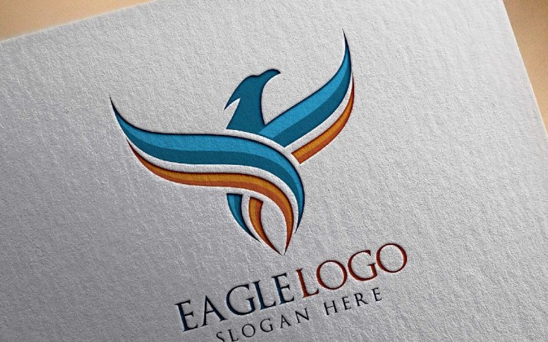 Download Шаблон логотипа "Eagle vol 2 Logo Template" / Eagle vol 2 Logo Template - Шаблон логотипа на тему графика eagle hawk phoenix falcon bird wing animal head fast speed fly agency america finance crest real estate insurance heraldry transport