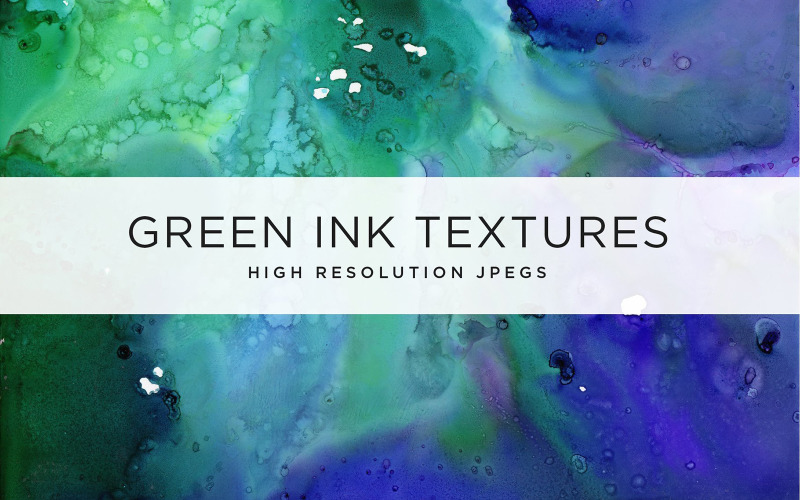 Download Иллюстрация "Green Ink Textures - Illustration" / Green Ink Textures - Illustration - Иллюстрация на тему графика watercolor watercolour ink alcohol paint abstract background green cool texture textured textures