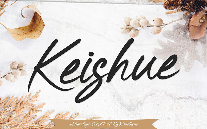 Keishue cursief lettertype