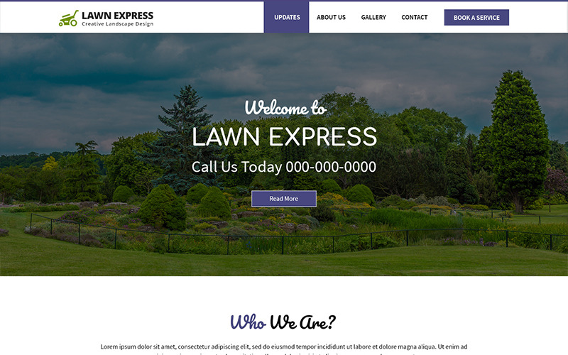 Lawn Express - Modèle PSD de Tree Services Company