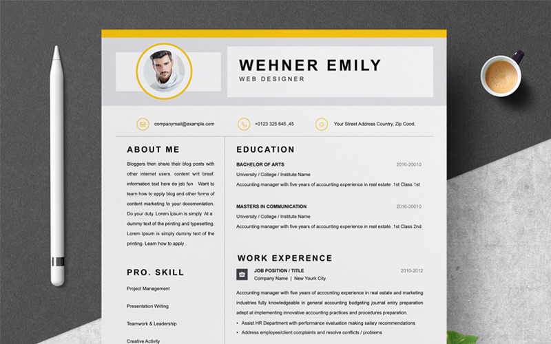 Modèle de CV Wehner