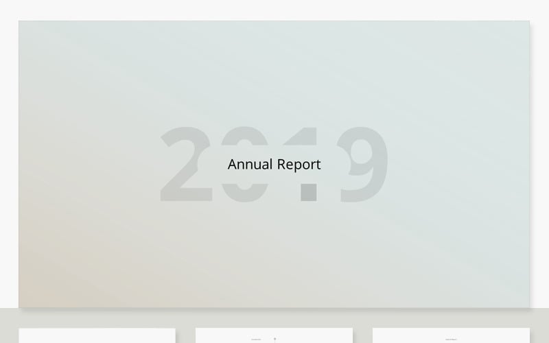 Modelo de relatório anual em PowerPoint
