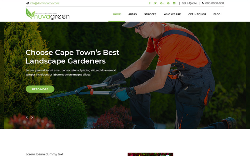Nuva Green-园林绿化服务PSD模板