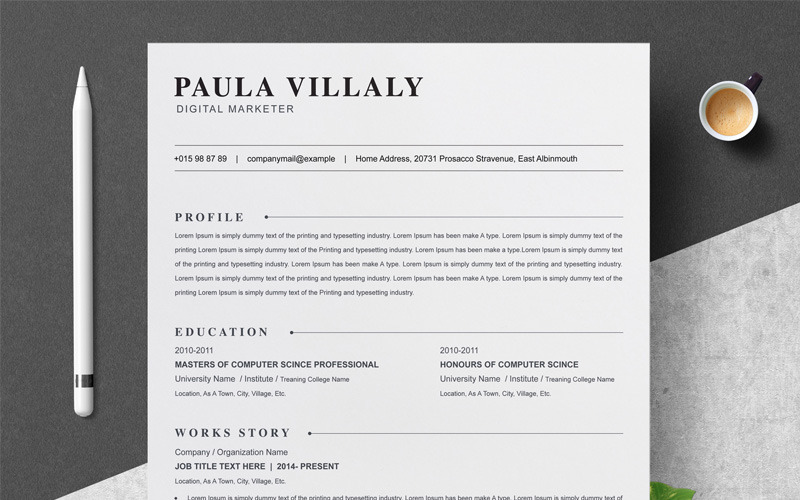 Modèle de CV Paula
