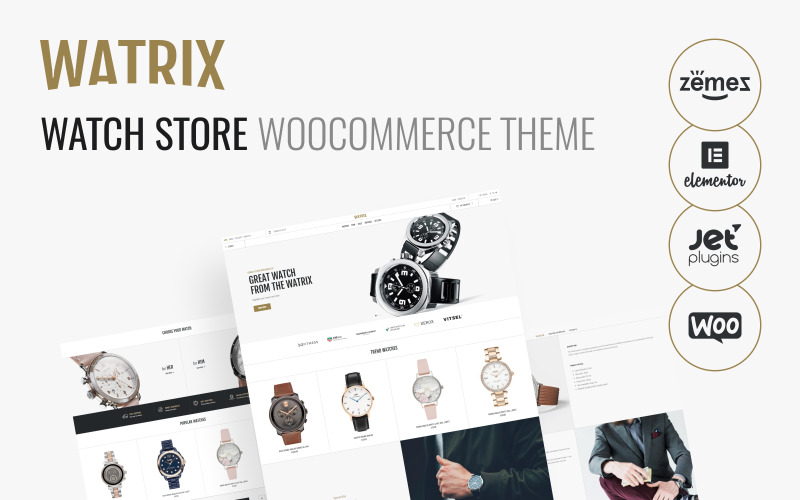 watch shop ecommerce classic elementor woocommerce theme