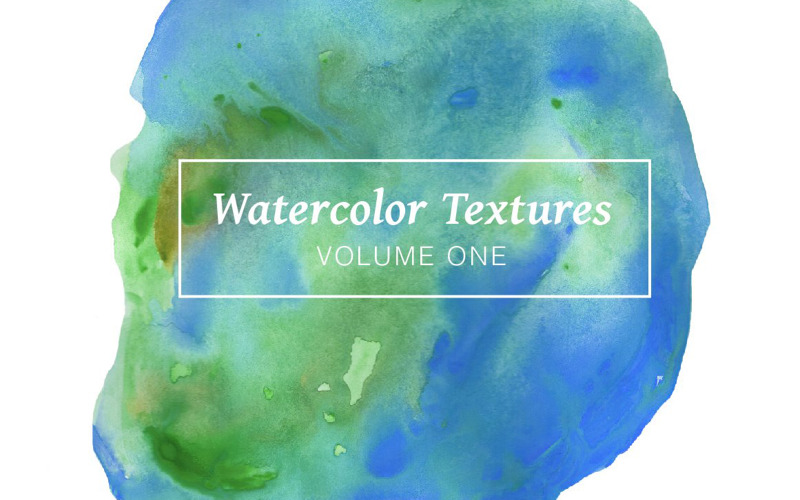 Download Иллюстрация "Blue Watercolor Textures - Illustration" / Blue Watercolor Textures - Illustration - Иллюстрация на тему графика watercolor watercolour paint texture textured textures blue cool green abstract background