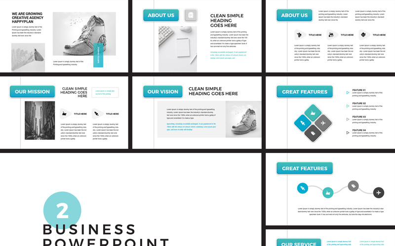 Företag Business PowerPoint mall