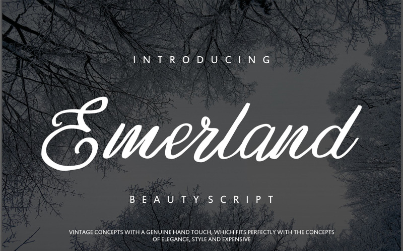 Emerland | Carattere scritto a mano di script di bellezza