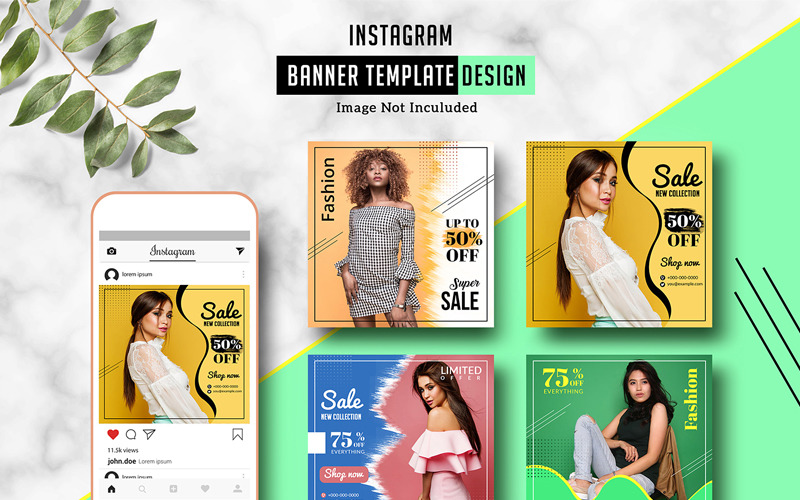 Download Шаблон для соцсетей "Fashion Sale Instagram Banner Social Media Template" / Fashion Sale Instagram Banner Social Media Template - Шаблон для соцсетей на тему графика instagram fashion banner marketing advertising photoshop creative colorful social media socialmedia blog promotional sale discount offer