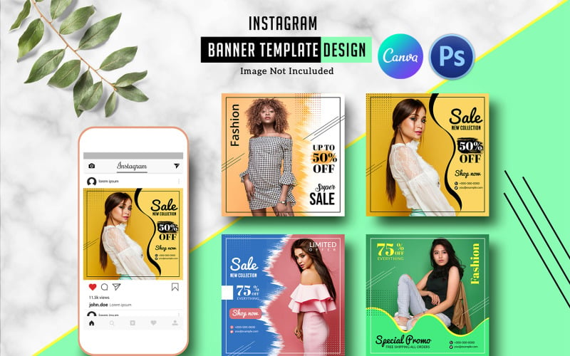 Fashion Sale Instagram Banner Social Media Template