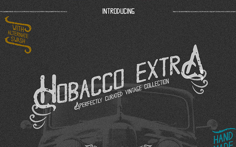 Download Шрифт "Hobbaco Extra Font" / Hobbaco Extra Font - Шрифт на тему графика vintage handmade lettering swash modern display retro font hipster badge handdrawn monoline sans serif stamp rough bundle rometheme