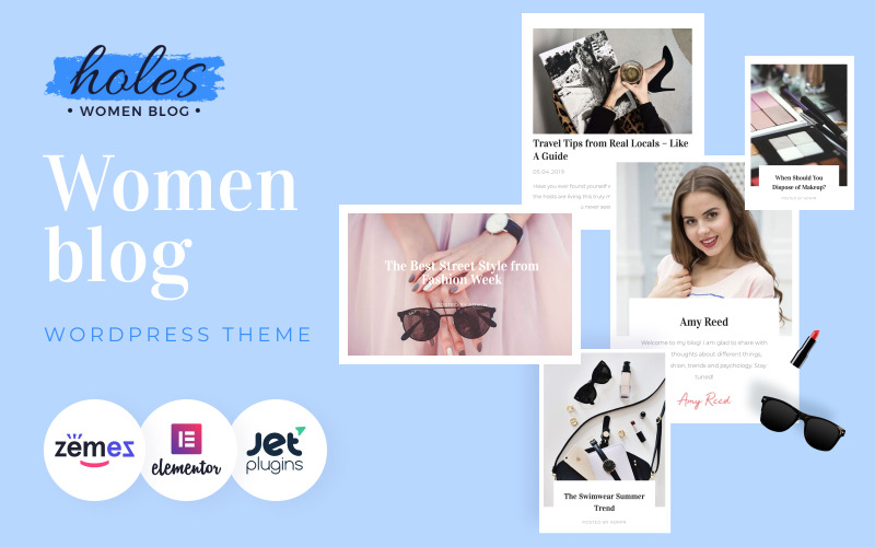 Holes - Women Blog WordPress Elementor Motyw dla profesjonalnej witryny konsultingowej