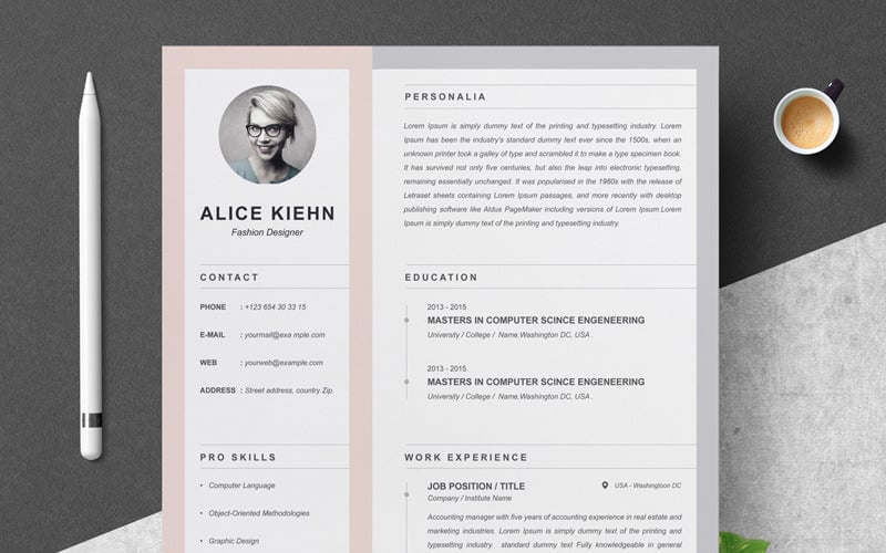 Modèle de CV Alice