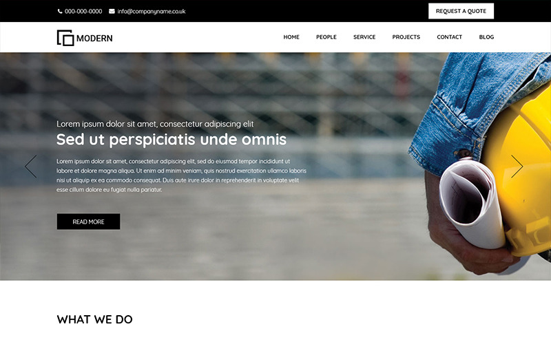 Download PSD шаблон "Modern - Architecture PSD Template" / Modern - Architecture PSD Template - PSD шаблон на тему графика architecture theme template psd photoshop