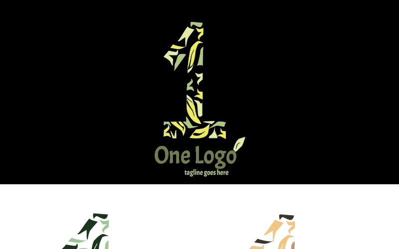 Download Шаблон логотипа "One Logo Template" / One Logo Template - Шаблон логотипа на тему графика one logo template number numbers design