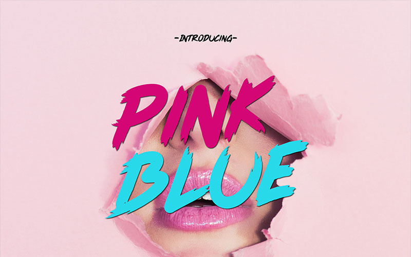 Download Шрифт "Pink Blue - Brush Display Font" / Pink Blue - Brush Display Font - Шрифт на тему графика brush display font typeface elegant handbrush handmade texture quick poster flyer graffity typhography rometheme free download urban cool