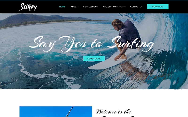 Surfy - Plantilla PSD de surf