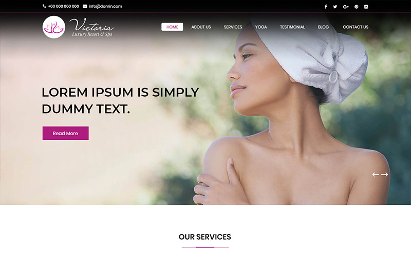 Victoria - PSD šablona Beauty Spa