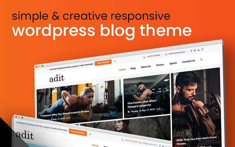 блоггинг сделал простую тему wordpress