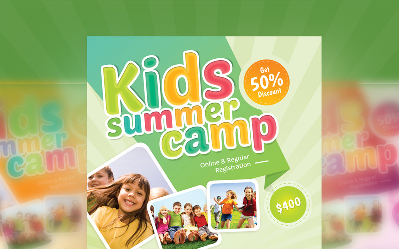Download Фирменный стиль "Colorful Kids Summer Camp Flyer - Corporate Identity Template" / Colorful Kids Summer Camp Flyer - Corporate Identity Template - Фирменный стиль на тему графика kids summer camp flyer school activity adventure boys camping child colorful fest festival girls holiday kid party play recreation spring