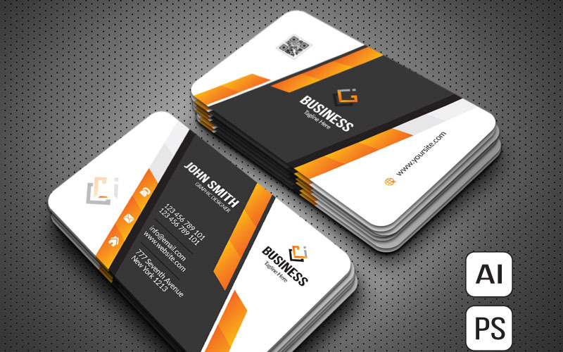 Corporate Professional Business Card - Corporate Identity Template