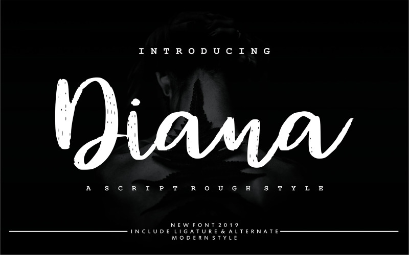 Diana Rough | Script Rough Style Lettertype