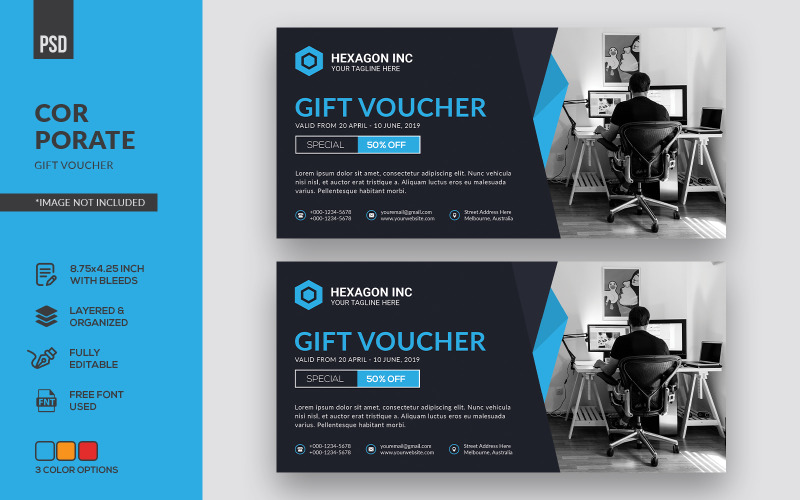 Download Фирменный стиль "Gift Voucher - Corporate Identity Template" / Gift Voucher - Corporate Identity Template - Фирменный стиль на тему графика gift,voucher,gift voucher,business,corporate,coupon,card,design,template,discount,invitation,ticket,marketing,company,promotion,advertising,promo,promotional,invite,graphic