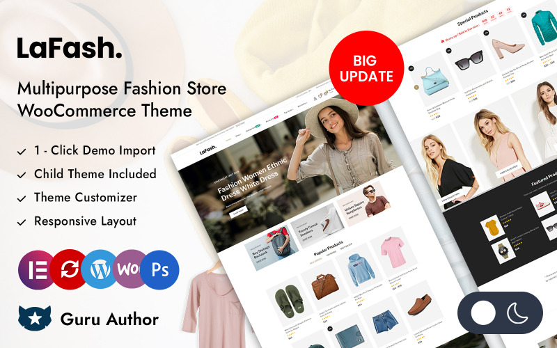 Lafash - 多用途时尚商店 Elementor WooCommerce 响应式主题
