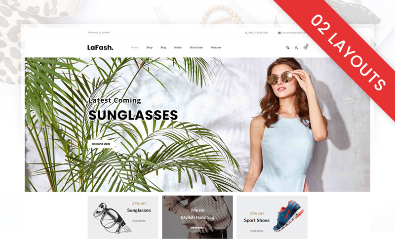 тема многоцелевого магазина lafash woocommerce