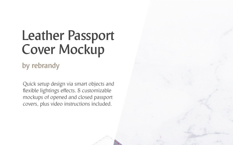 Leather Passport Cover product mockup