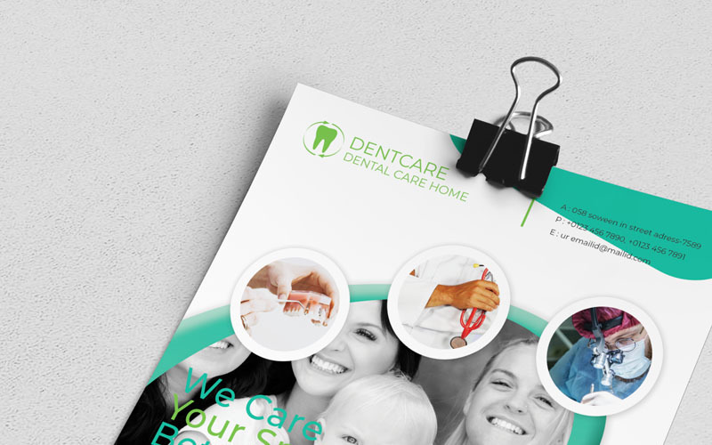 Leták o zubní péči - šablona Corporate Identity