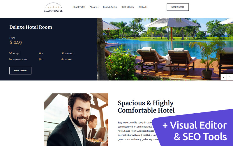 Luxury Hotel Landing Page Template