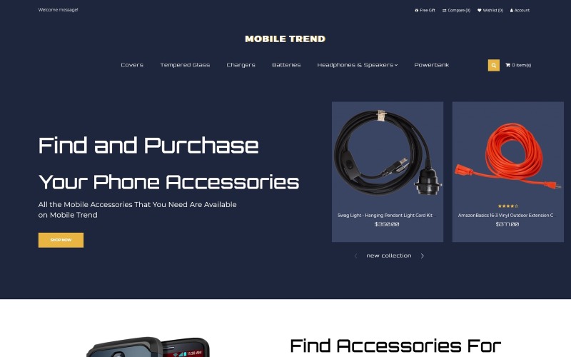 Mobiltrend - Mobiltillbehör Butik Modern OpenCart-mall