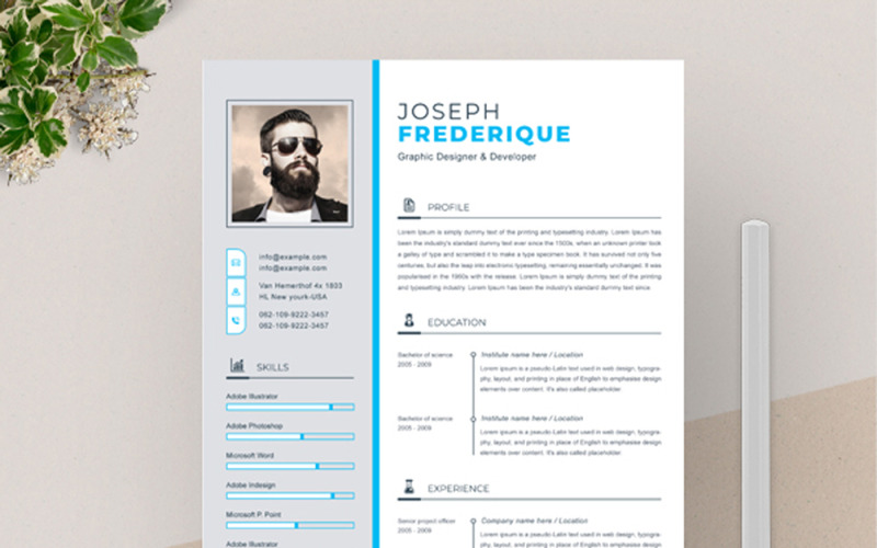 Modello di curriculum di Joseph