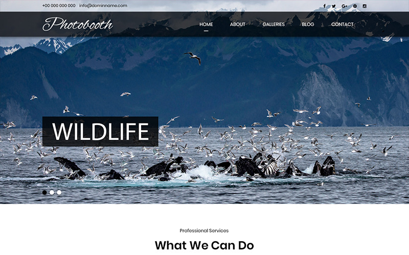 Download PSD шаблон "Photobooth - Photography PSD Template" / Photobooth - Photography PSD Template - PSD шаблон на тему фотограф photography theme template psd photoshop