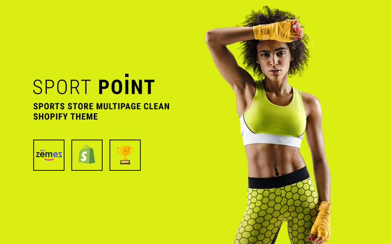 Sport Point - Sportgeschäft Mehrseitiges Clean Shopify-Thema