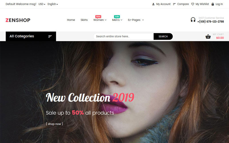 премиальный универсальный шаблон zencart