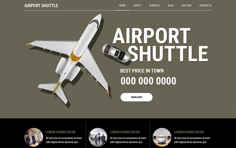 Airport Shuttle - Shuttleservices PSD-sjabloon
