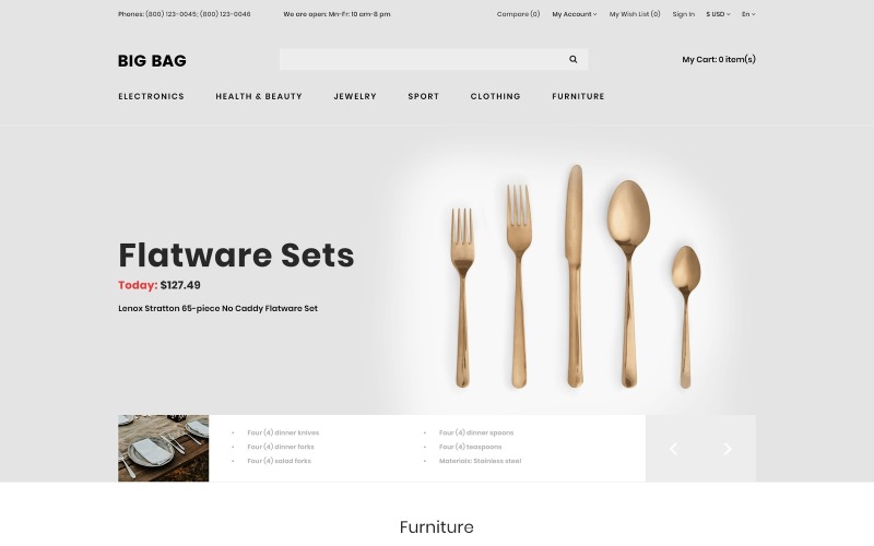 оптовый магазин современный шаблон opencart