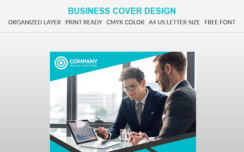 Capa de folheto de negócios - modelo de identidade corporativa