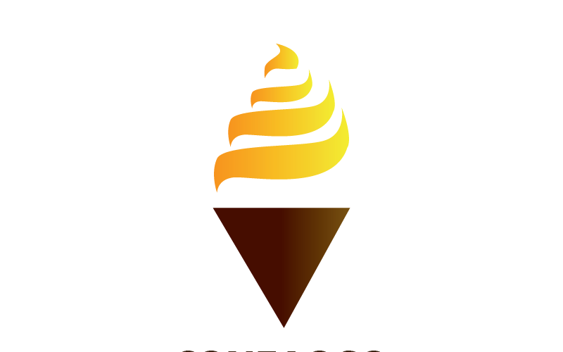 Download Шаблон логотипа "Cone Logo Template" / Cone Logo Template - Шаблон логотипа на тему графика cone logo template ice cream creams